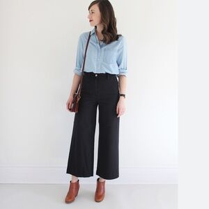 Everlane Wide Leg Crop Pants size 2 Short